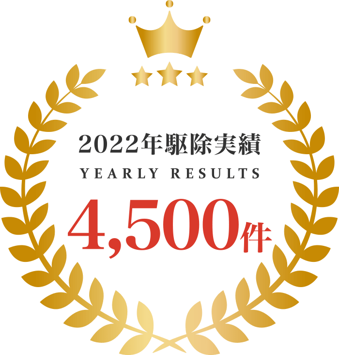 2022年駆除実績 4,500件件